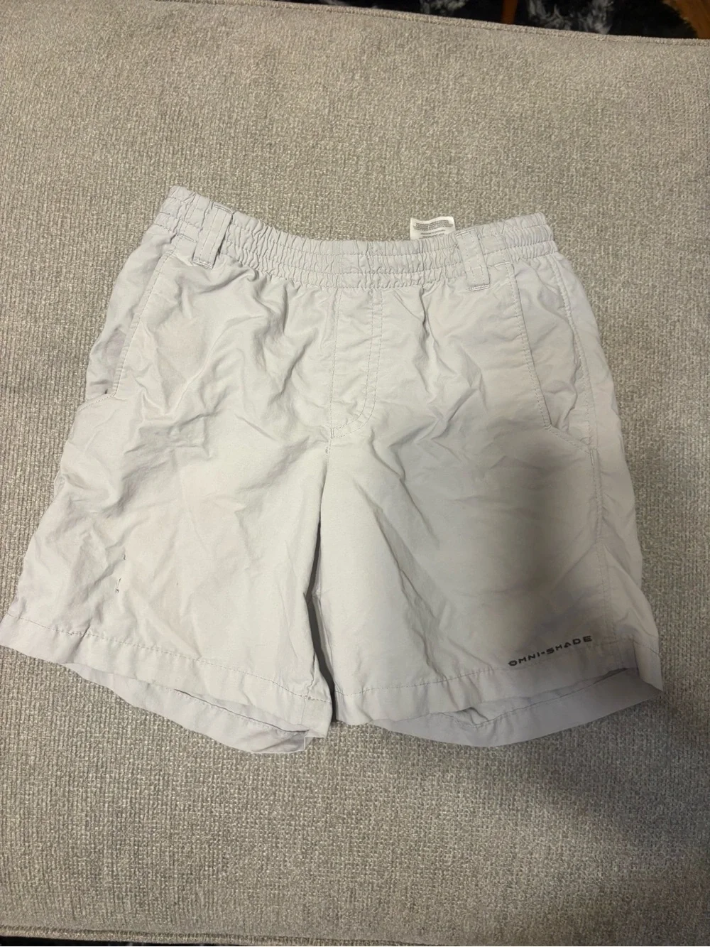 Columbia Light Gray Omni-Shade Athletic Shorts